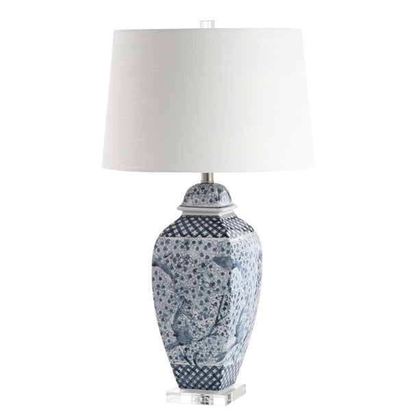 Braeden White-Blue Chinoiserie Table Lamp - The Mayfair Hall