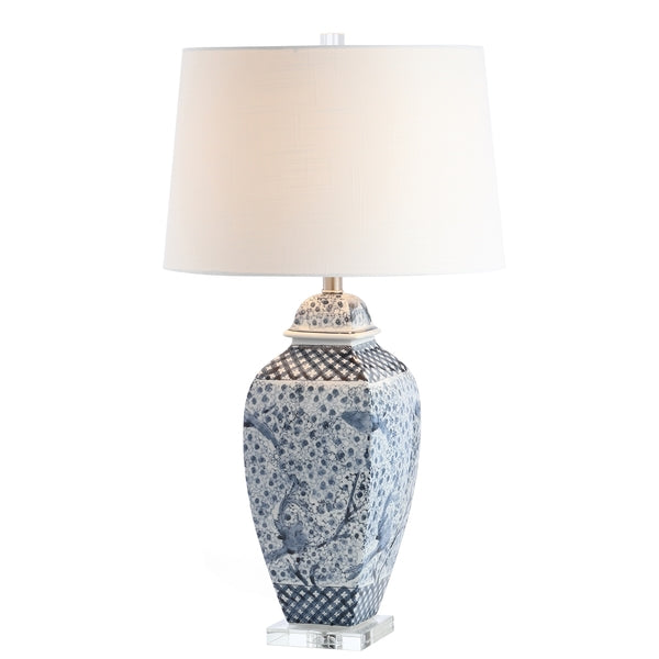 Braeden White-Blue Chinoiserie Table Lamp - The Mayfair Hall