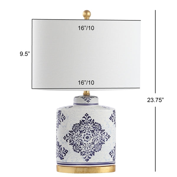 23.75-INCH H BLUE AND WHITE PATTERN TABLE LAMP (SET OF 2) - The Mayfair Hall