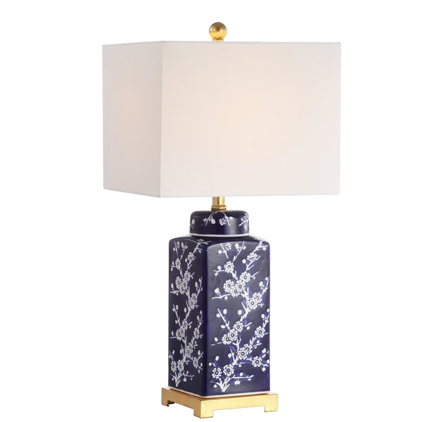 Zora Blue-White Cherry Blossom Table Lamp (Set of 2) - The Mayfair Hall