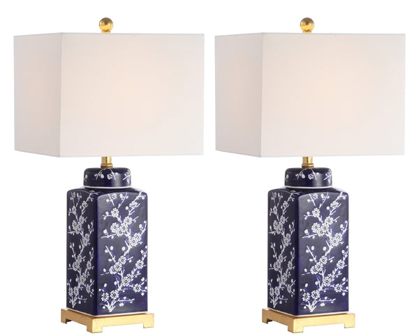 25.5-INCH NAVY CERAMIC TABLE LAMP (SET OF 2) - The Mayfair Hall