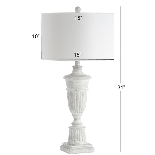 31-INCH CLASSIC WHITE WASH TABLE LAMP (SET OF 2) - The Mayfair Hall