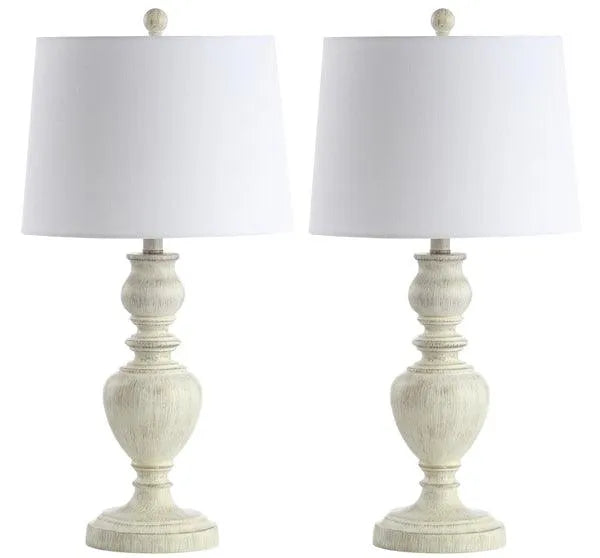 Safavieh Zabi White-Washed Traditional Table Lamp (Set of 2)