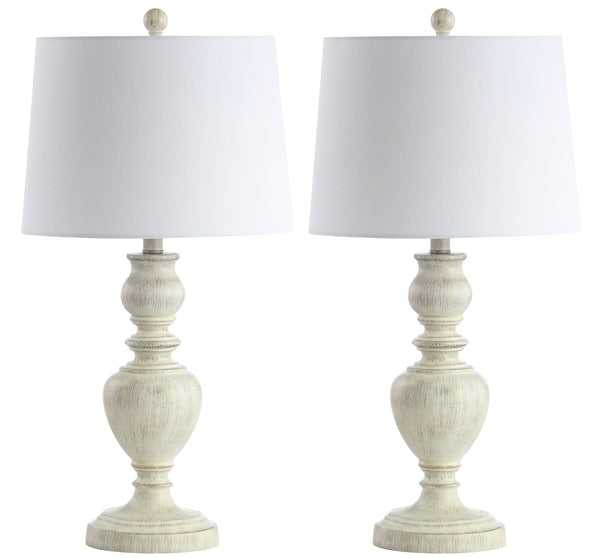 Zabi White-Washed Traditional Table Lamp (Set of 2) - The Mayfair Hall