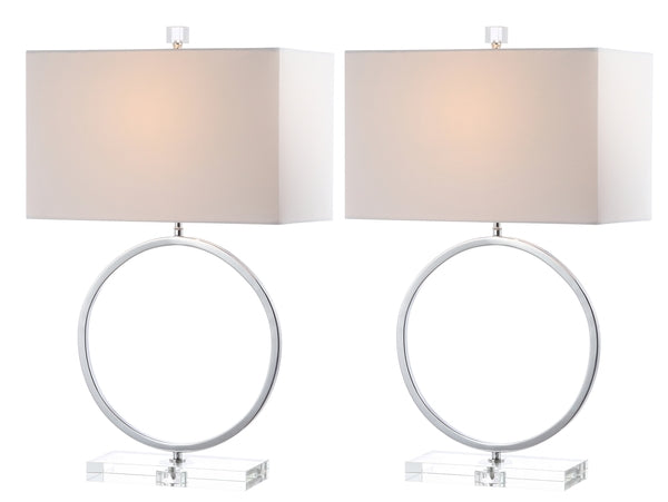 Phoenix Contemporary Chrome Table Lamp (Set of 2) - The Mayfair Hall