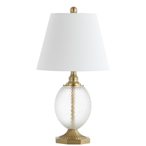 24-INCH H CLEAR-BRASS GOLD TABLE LAMP - The Mayfair Hall