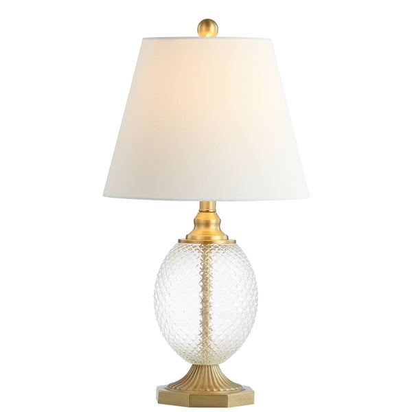 Kaiden Clear-Brass Gold Table Lamp - The Mayfair Hall