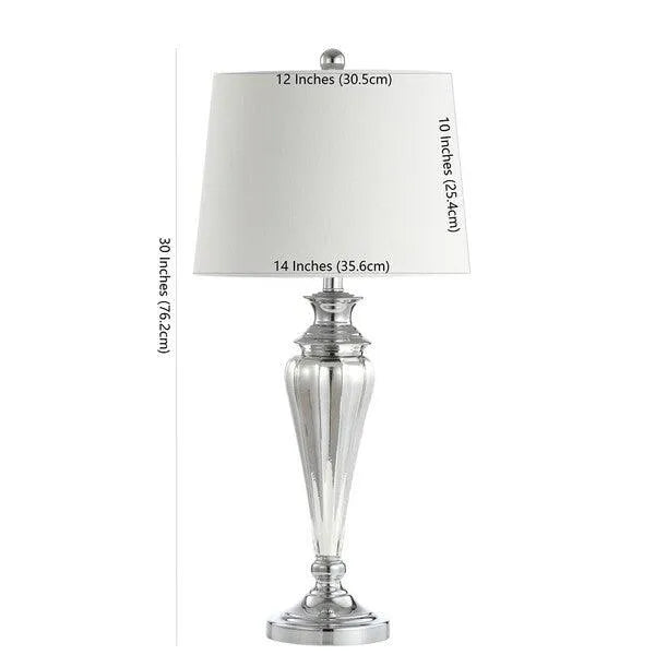 Trent Deco Fluted Silver Table Lamp - The Mayfair Hall