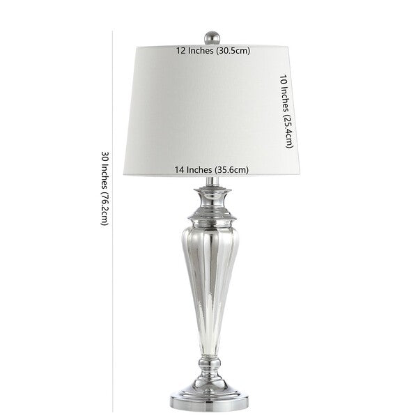 Trent Deco Fluted Silver Table Lamp - The Mayfair Hall