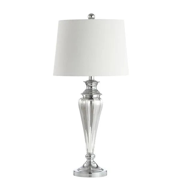 Trent Deco Fluted Silver Table Lamp - The Mayfair Hall