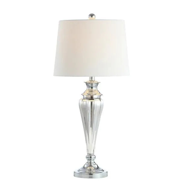 Trent Deco Fluted Silver Table Lamp - The Mayfair Hall