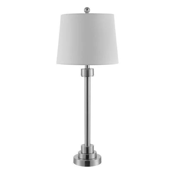 Safavieh Baxter Nickel Column Table Lamp