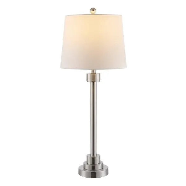 Safavieh Baxter Nickel Column Table Lamp