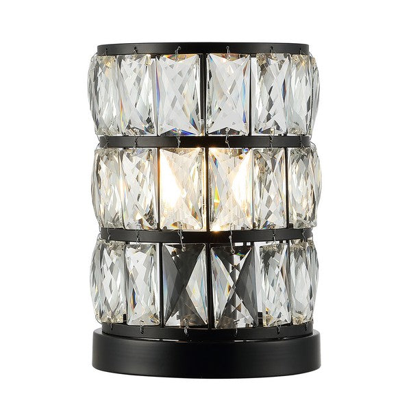 Alva Diamond Cut Black Table Lamp - The Mayfair Hall