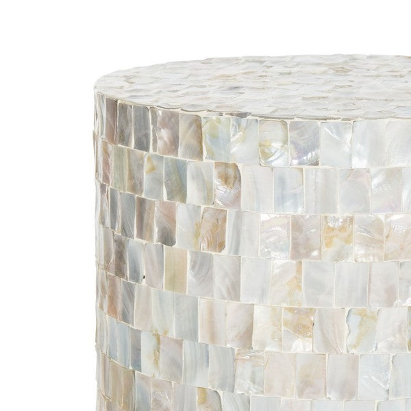 Contemporary Square Mosaic Round Stool - The Mayfair Hall