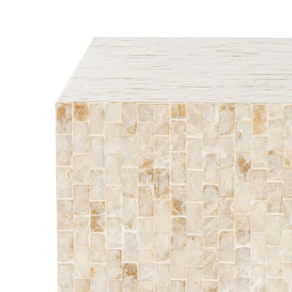 Juno Mother of Pearl Mosaic Side Table - The Mayfair Hall