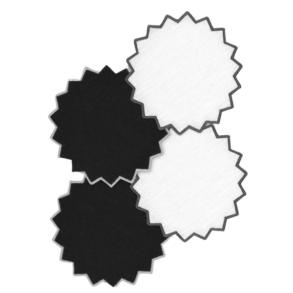 Los Encajeros Triangu Black/Grey Coasters (Set of 4) - The Mayfair Hall