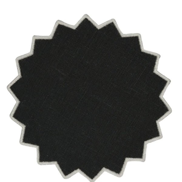 Los Encajeros Triangu Black-Grey Coaster (Set of 4) - The Mayfair Hall