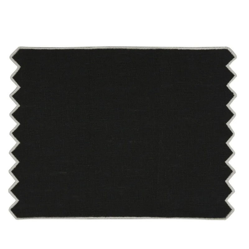 Los Encajeros Triangu Black-Grey Cocktail Napkin (Set of 4) - The Mayfair Hall