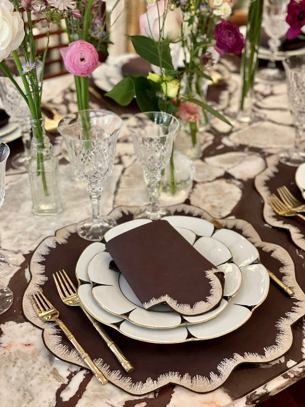 Los Encajeros Valver Brown Placemats (Set of 4) - The Mayfair Hall