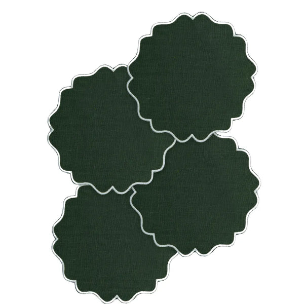 Los Encajeros Valver Green Coaters ( Set of 4) - The Mayfair Hall