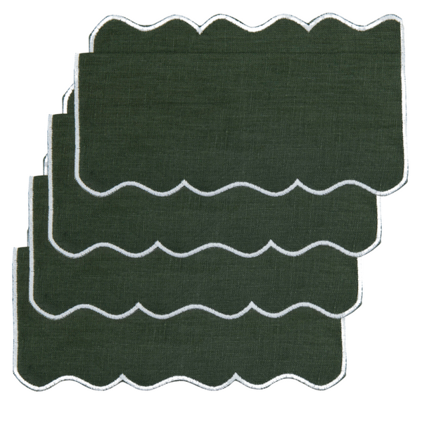 Los Encajeros Valver Green Cocktail Napkins ( Set of 4) - Sold Out - The Mayfair Hall
