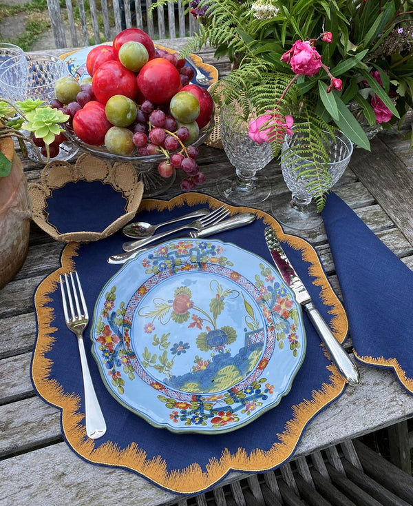 Los Encajeros Valver Navy Placemats (Set of 4) - The Mayfair Hall