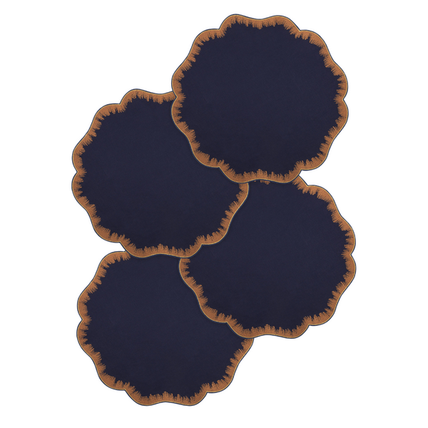 Los Encajeros Valver Navy Placemats (Set of 4) - The Mayfair Hall