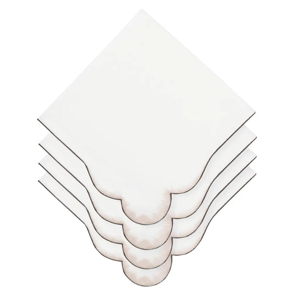 Los Encajeros Valver Off White/Beige Napkins (Set of 4) - The Mayfair Hall