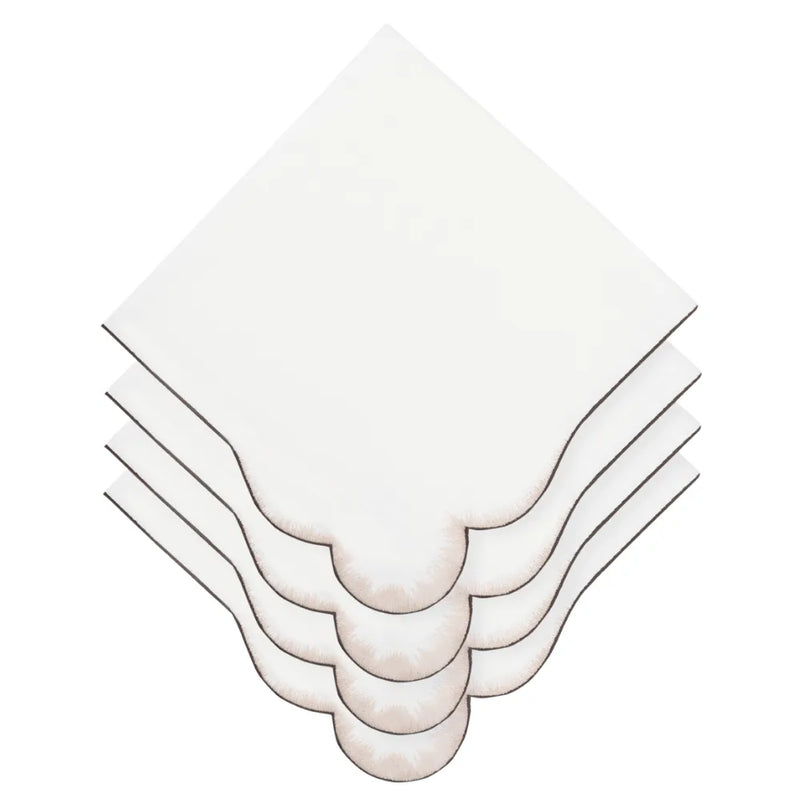 Los Encajeros Valver Off White/Beige Napkins (Set of 4) - The Mayfair Hall