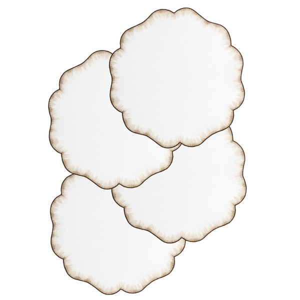 Los Encajeros Valver White/Beige Placemats (Set of 4) - The Mayfair Hall
