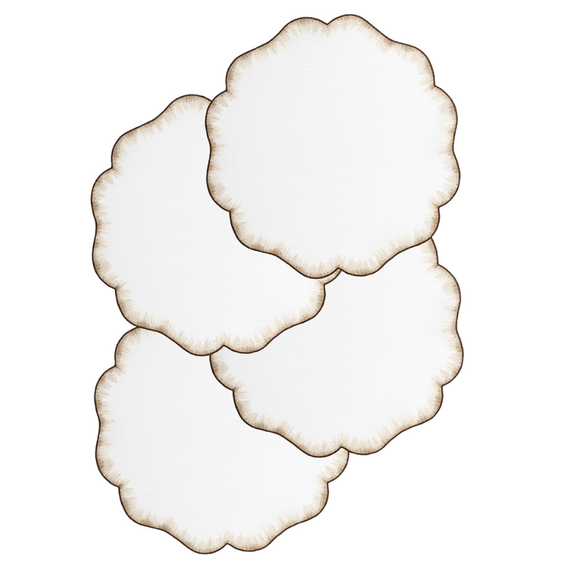 Los Encajeros Valver White-Beige Placemat (Set of 4) - The Mayfair Hall