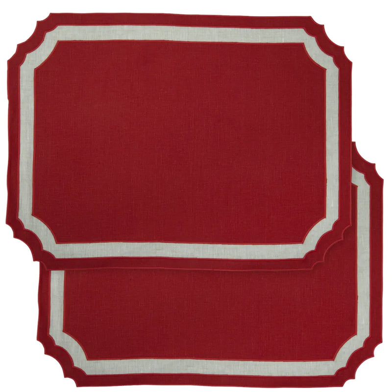 Los Encajeros Vega Blood Orange Placemats (Set of 4) - The Mayfair Hall