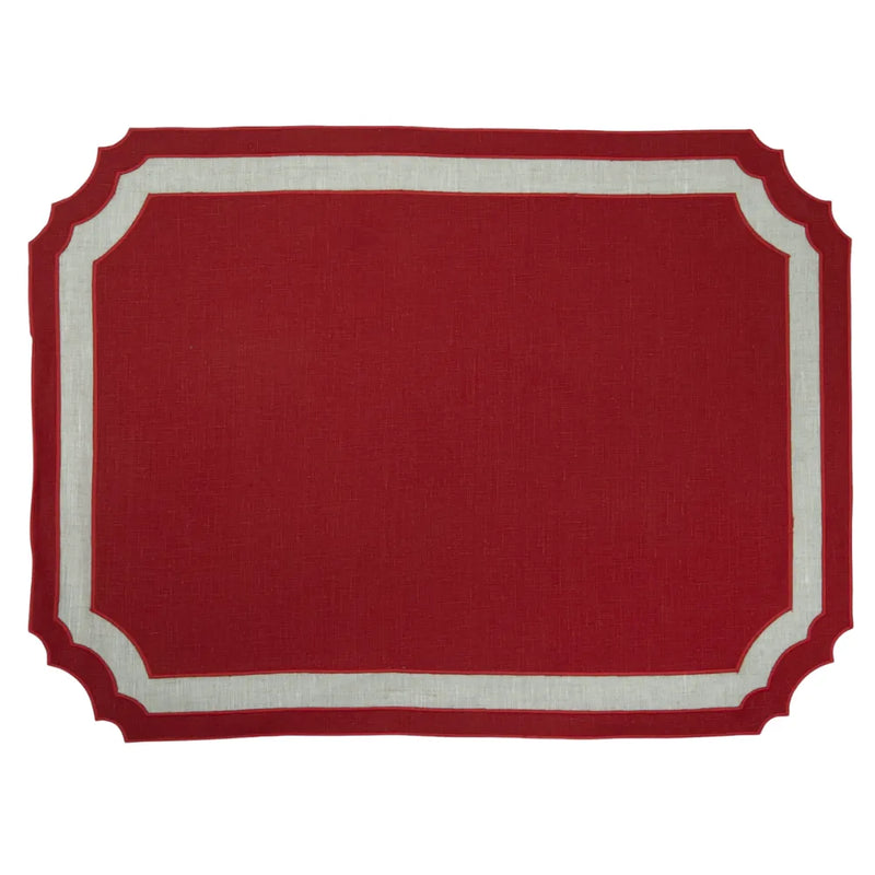 Los Encajeros Vega Blood Orange Placemats (Set of 4) - The Mayfair Hall