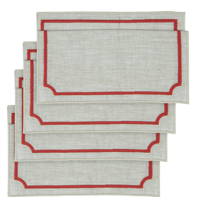 Los Encajeros Vega Eco/Blood Orange Cocktail Napkins (Set of 4) - The Mayfair Hall
