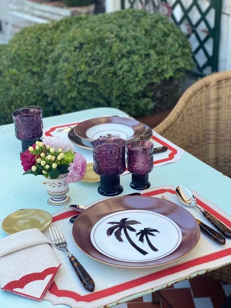 Los Encajeros Vega Eco/Blood Orange Placemats (Set of 4) - The Mayfair Hall
