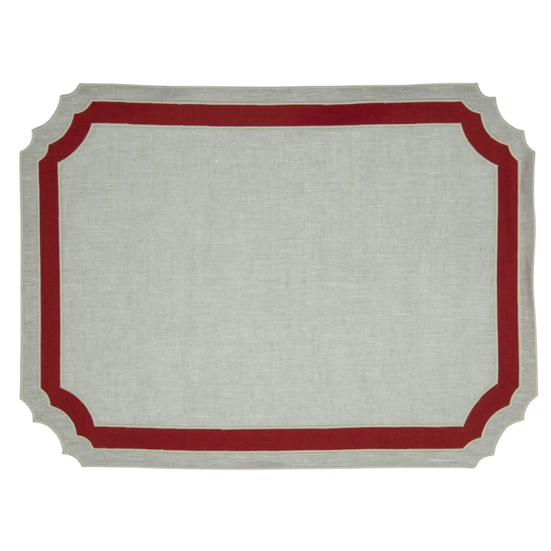 Los Encajeros Vega Eco/Blood Orange Placemats (Set of 4) - The Mayfair Hall