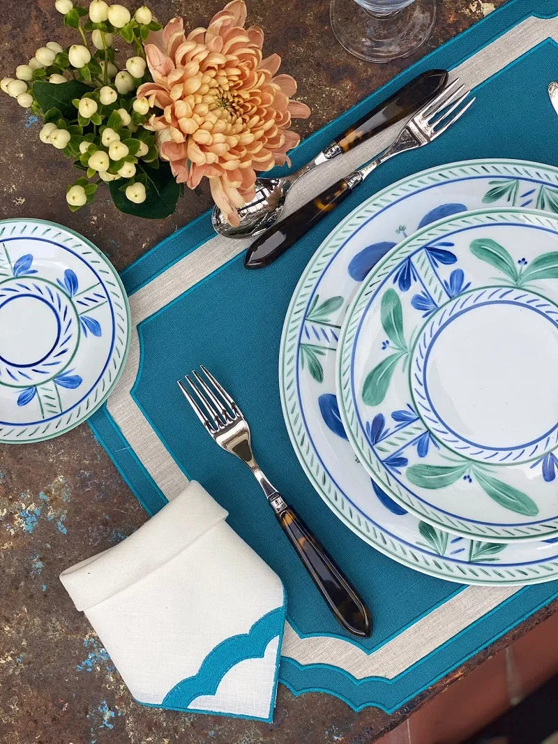 Los Encajeros Vega Peacock Placemat (Set of 4) - The Mayfair Hall