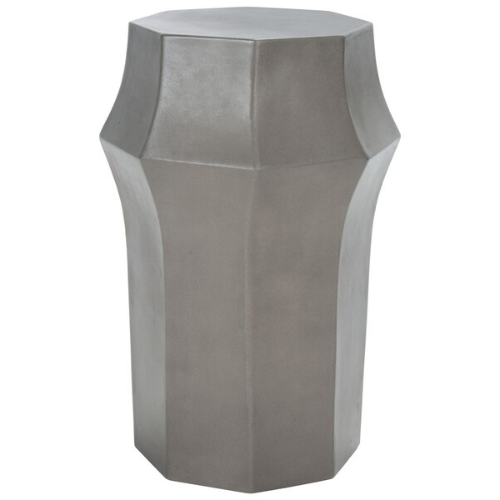 Sculptural Dark Grey Concrete Accent Stool - The Mayfair Hall