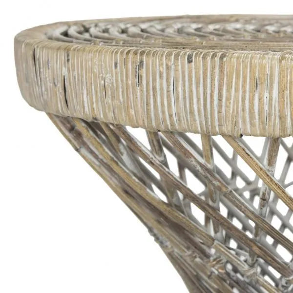 Grimson Coastal Rattan Hourglass Accent Table - The Mayfair Hall