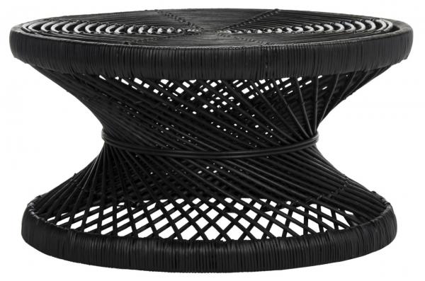Black Large Bowed Coffee Table - The Mayfair Hall