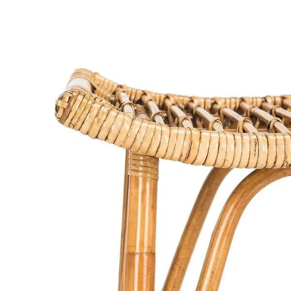 Leda Honey Brown Rattan Counter Stool - The Mayfair Hall