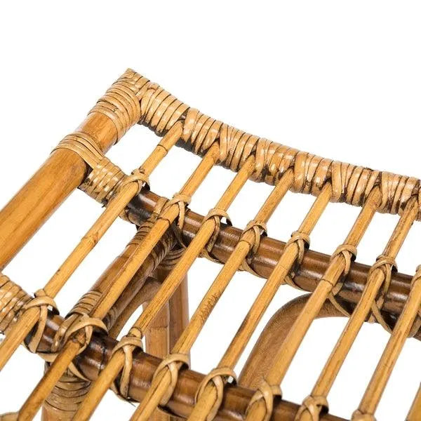 Honey Brown Rattan Counter Stool - The Mayfair Hall