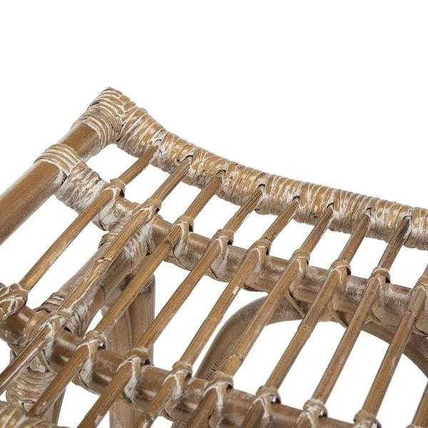 Grey Whitewashed Rattan Counter Stool - The Mayfair Hall