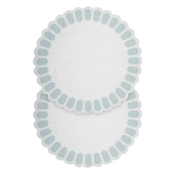 Los Encajeros Zurbano Baby Blue Placemats (Set of 4) - The Mayfair Hall