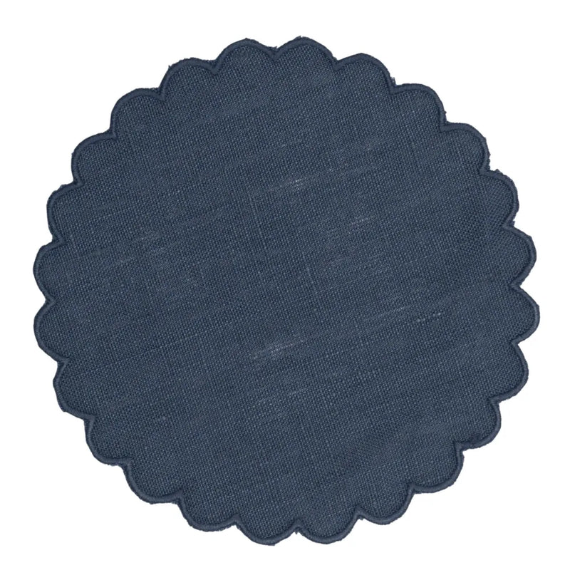 Los Encajeros Zurbano Navy Coaster (Set of 4) - The Mayfair Hall