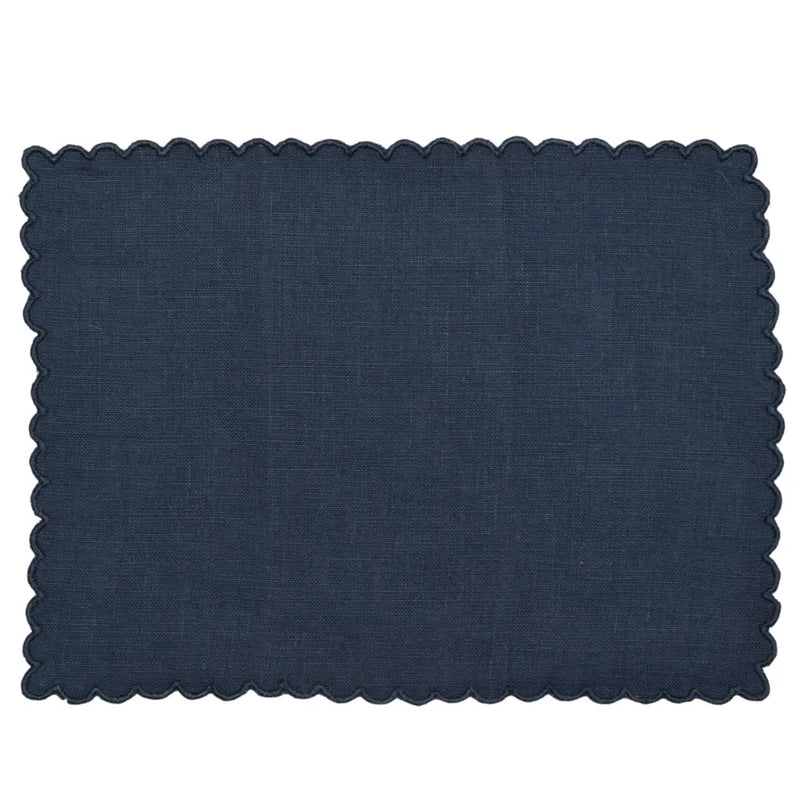 Los Encajeros Zurbano Navy Cocktail Napkin (Set of 4) - The Mayfair Hall