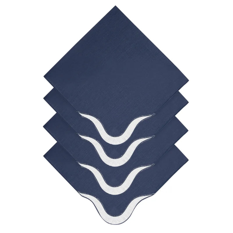 Los Encajeros Zurbano Navy Napkins (Set of 4) - The Mayfair Hall