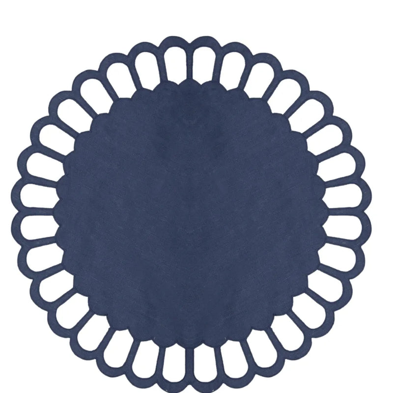 Los Encajeros Zurbano Navy Placemats (Set of 4) - The Mayfair Hall