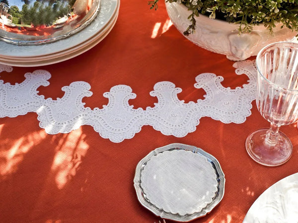 Los Encajeros Zurbano White Coasters (Set of 4) - The Mayfair Hall